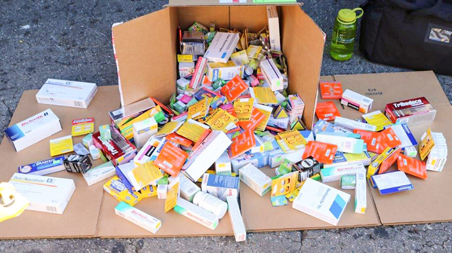 Image of fake pharmaceuticals confiscated by LASD.