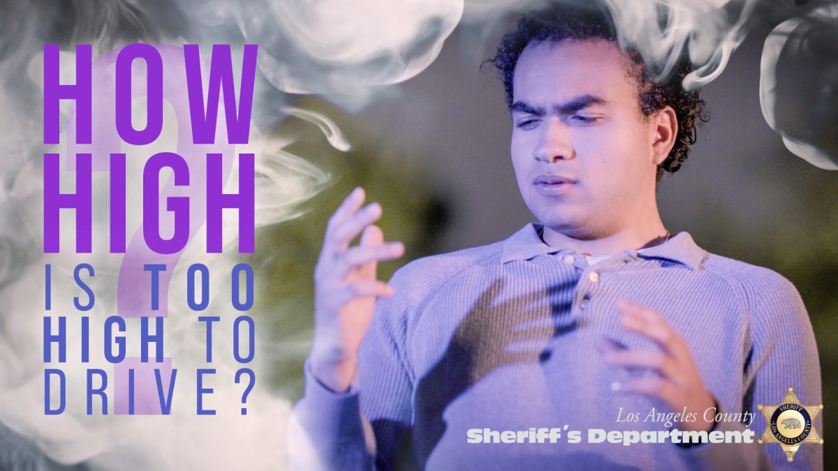 How high is too high to drive, Person looking at his hands while under the influence of Marjuana.